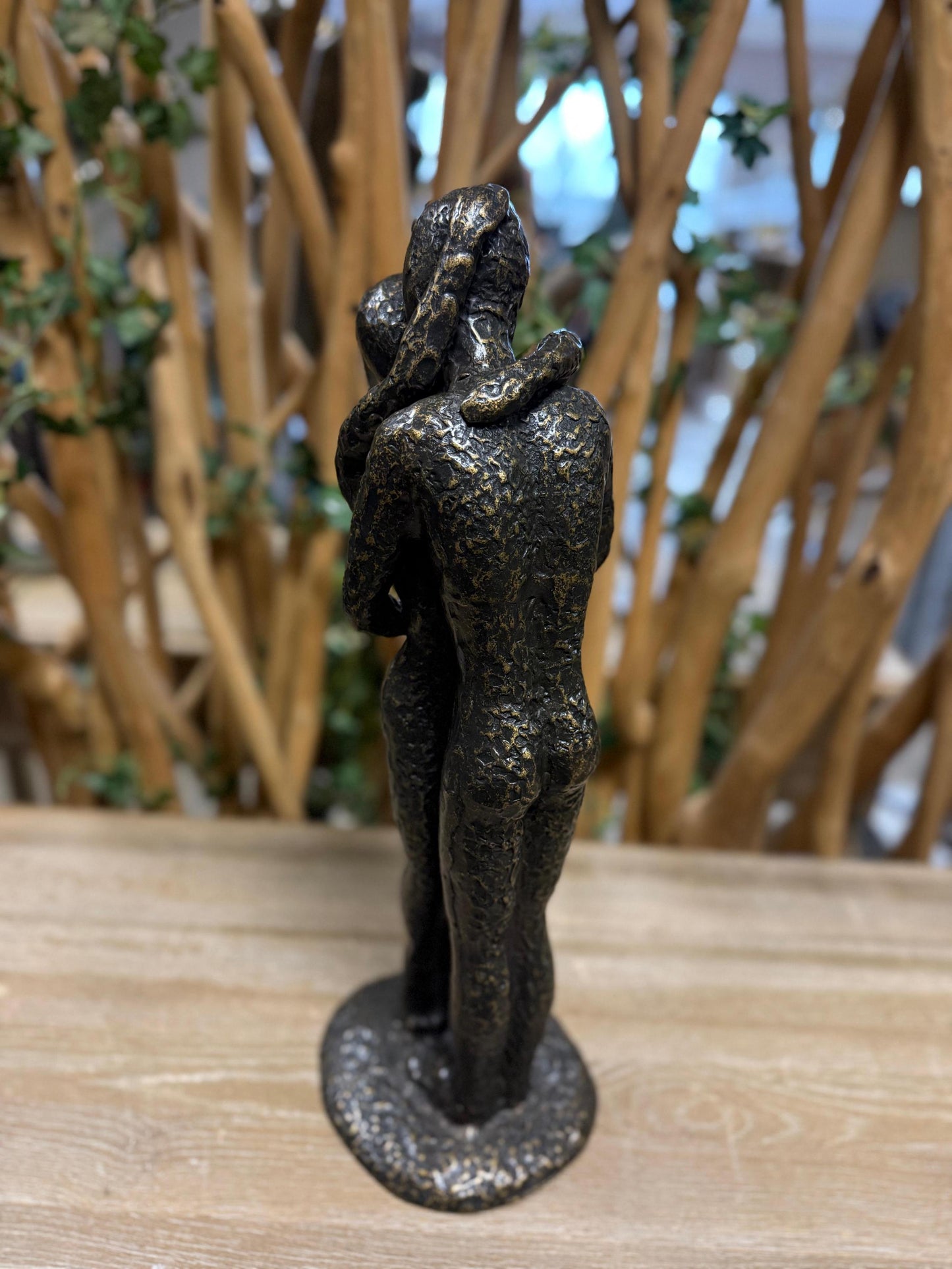 Embrace of Souls – Bronze Sculpture. 20x19x48cm