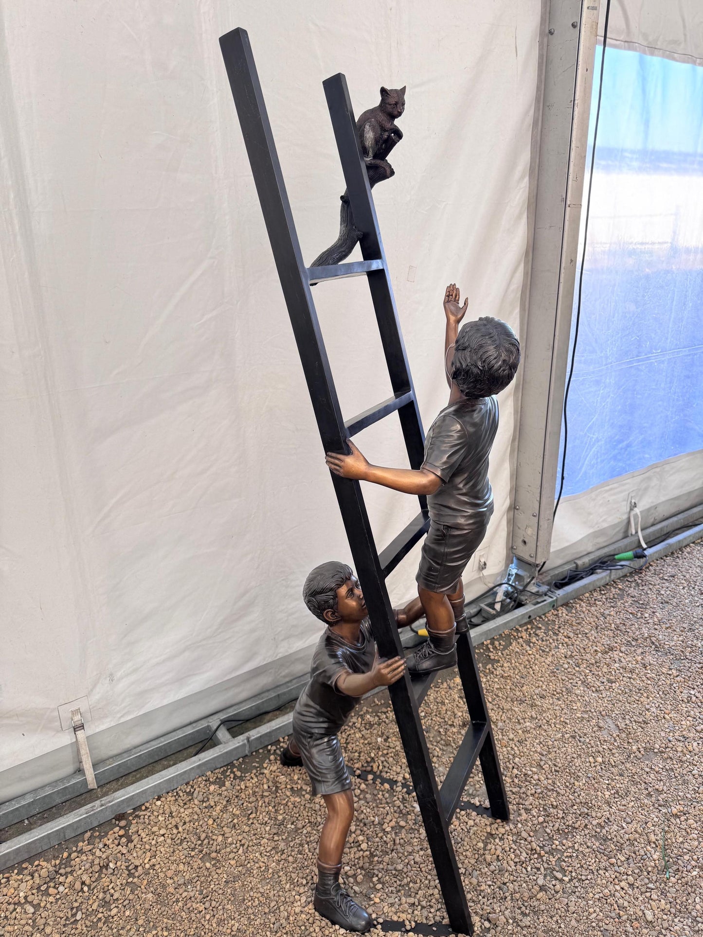 Rescue Mission – Bronze Sculpture. 75x65x208cm