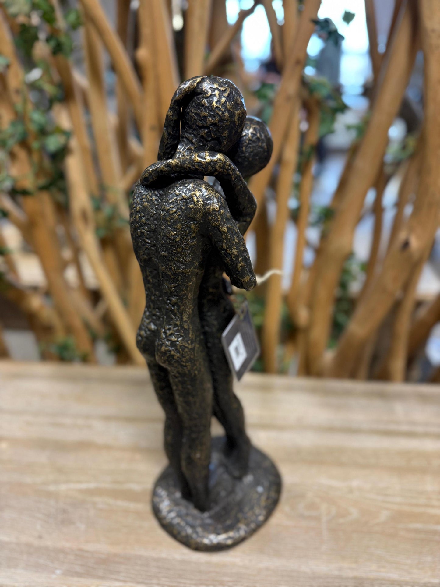 Embrace of Souls – Bronze Sculpture. 20x19x48cm