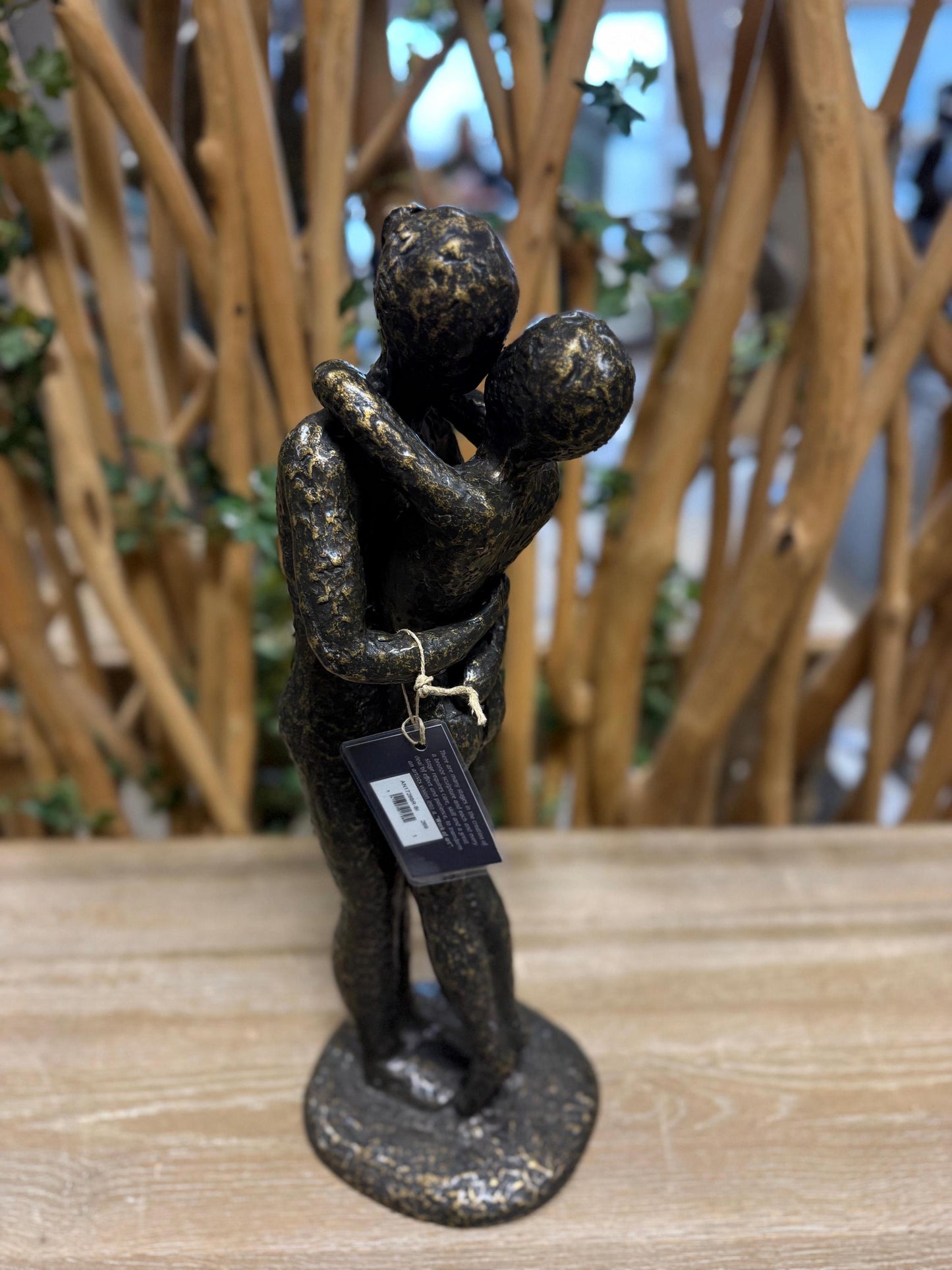 Embrace of Souls – Bronze Sculpture. 20x19x48cm
