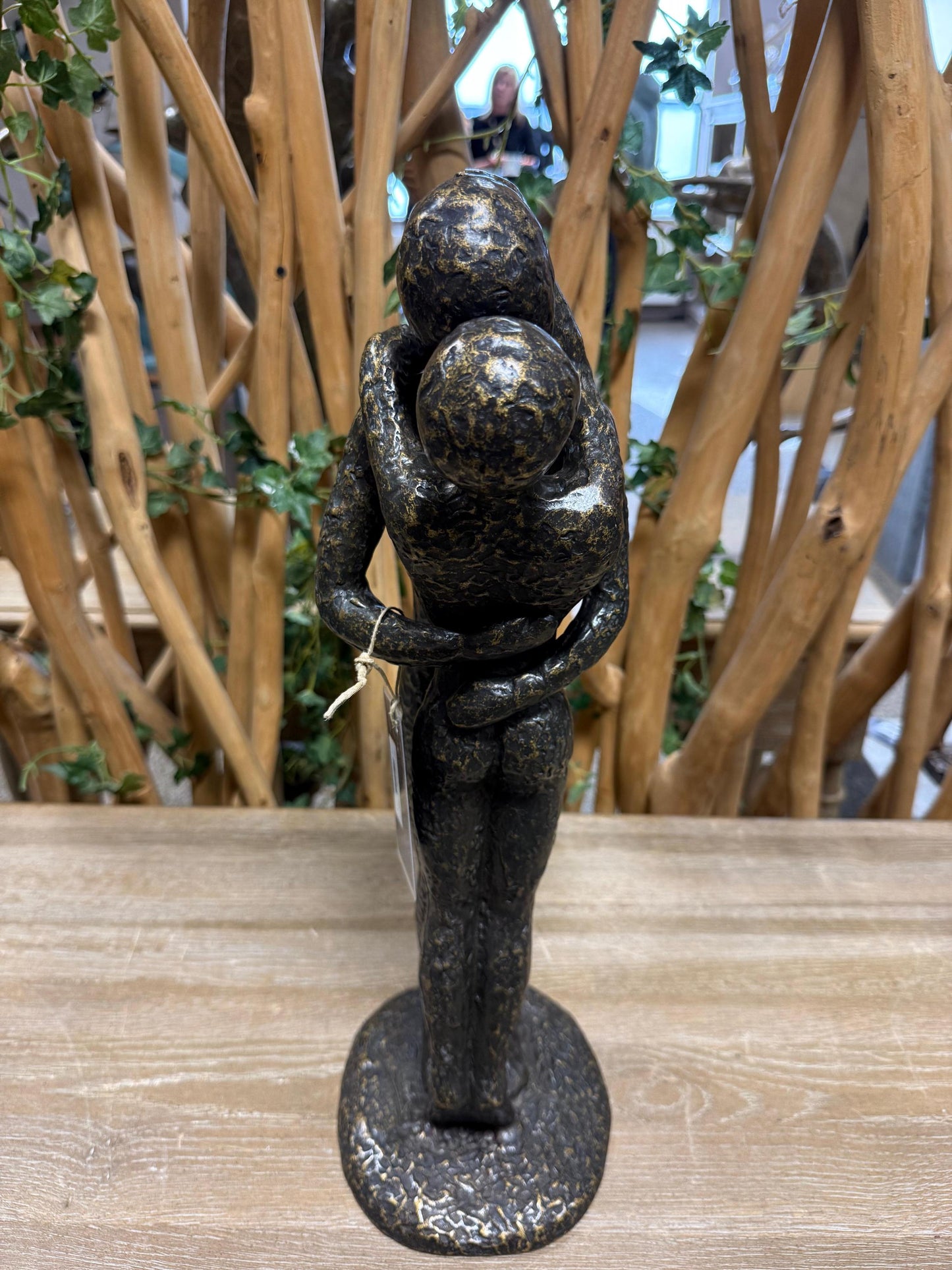 Embrace of Souls – Bronze Sculpture. 20x19x48cm