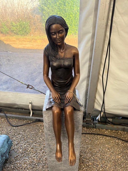 Tranquil Moment – Bronze Sculpture. 43x30x95cm