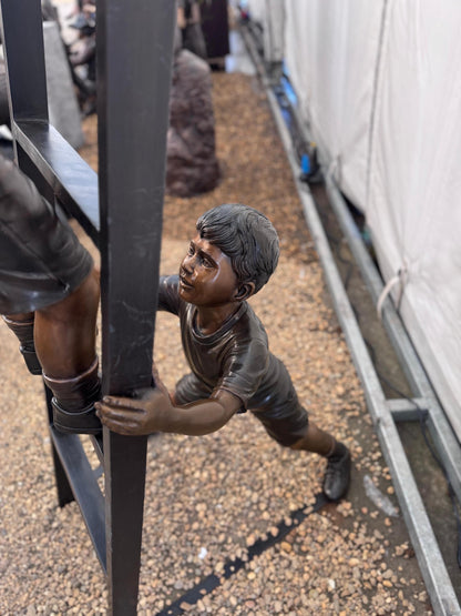Rescue Mission – Bronze Sculpture. 75x65x208cm